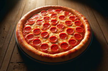 image of a pepperoni pizza.