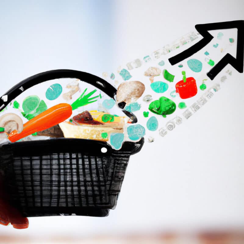 consumer price index basket of foods with up arrow 1